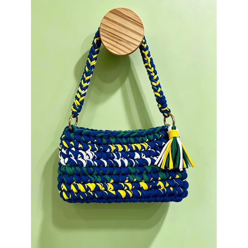 Bolsa de Crochê Brasil Cores copa