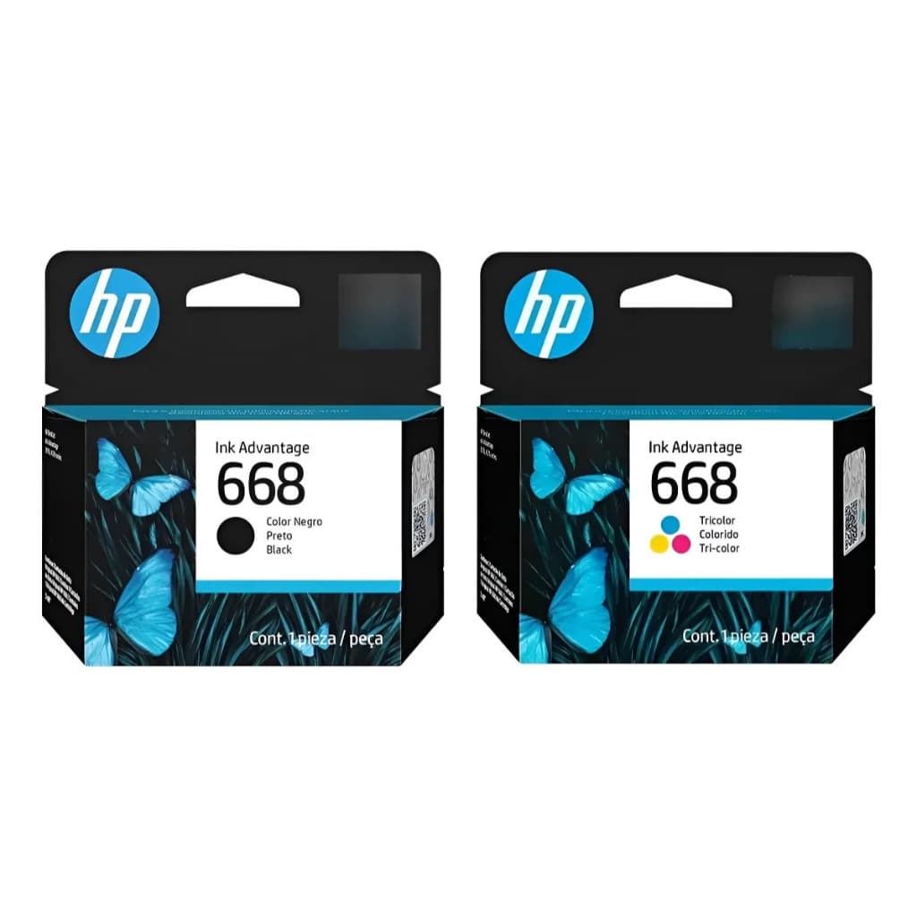 CARTUCHO DE TINTA HP 668 PRETO E/OU COLORIDO