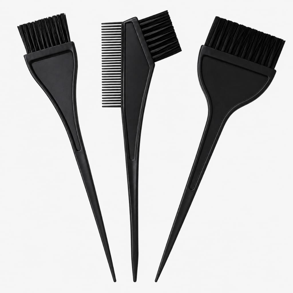 Kit para pintura de cabelos com 3 pincéis - tingimento | coloração | matização | hidratação