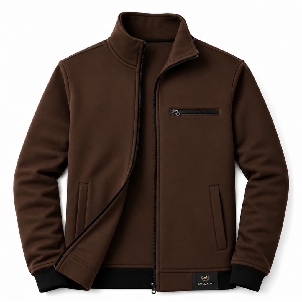 Jaqueta De Frio Sem Capuz Blusa De Moletom Aberta Com Zíper