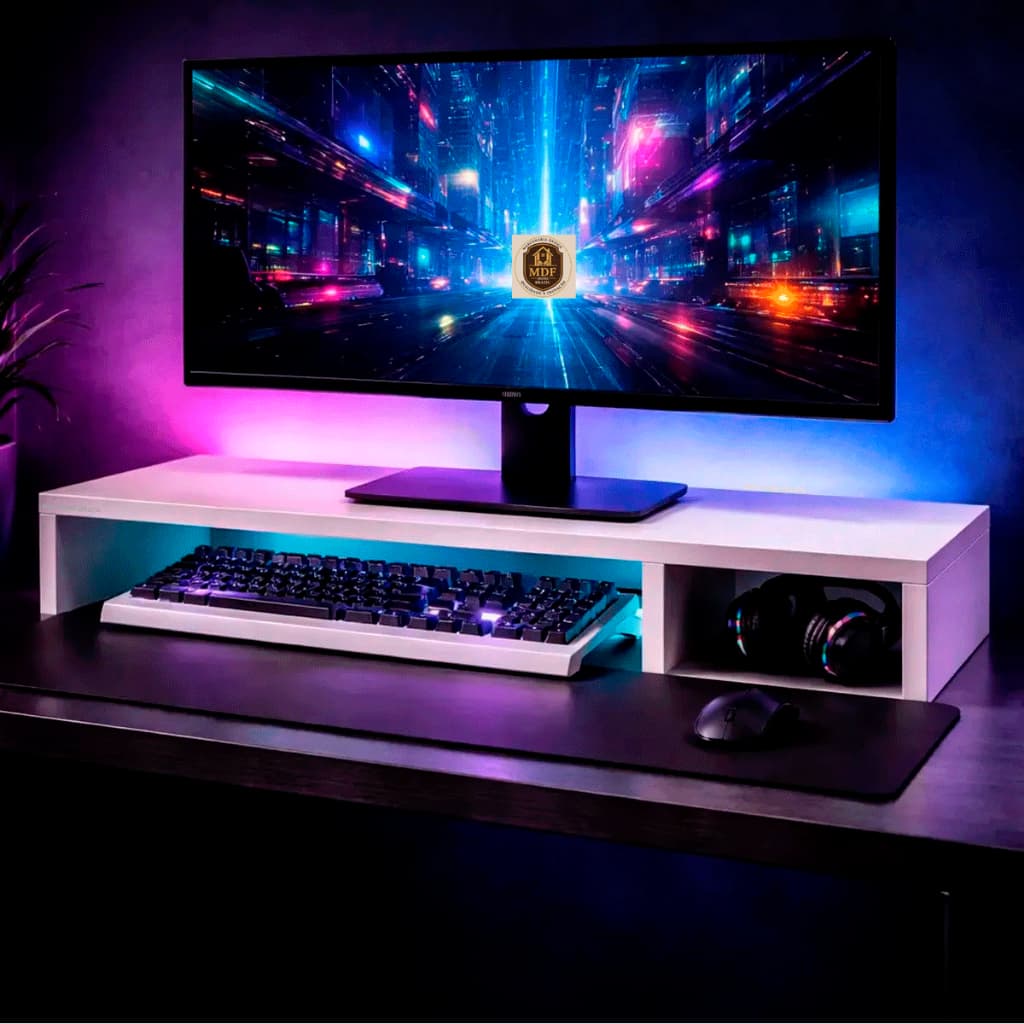 Base Ergonômica Monitor mdf Branco