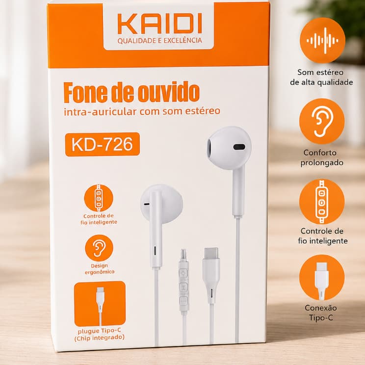Fone Tipo C Samsung Original Compatível A54 S20 S21 S22 S23 Som Limpo + Microfone
