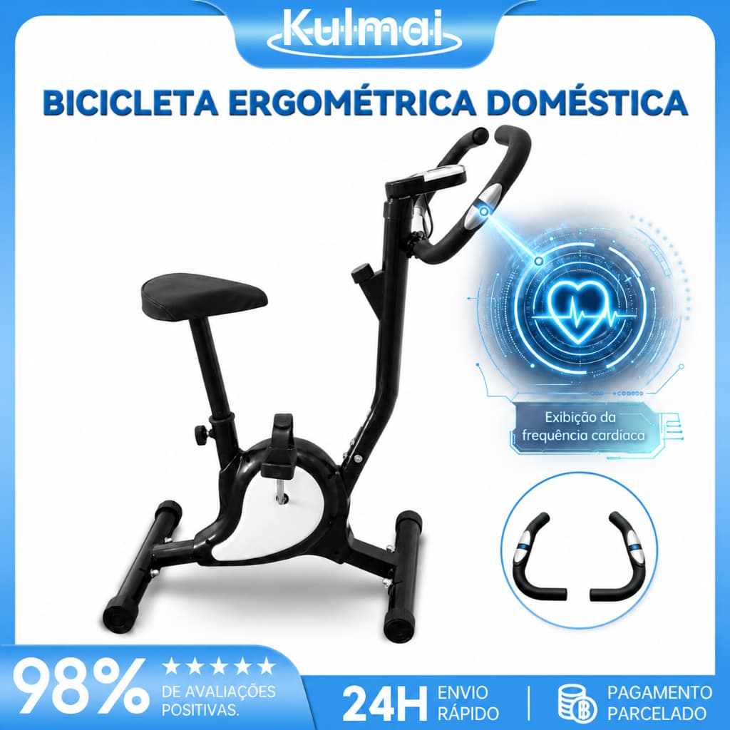 Bicicleta Ergométrica 2026 – Modelo Novo para Casa, Spinning com Correia