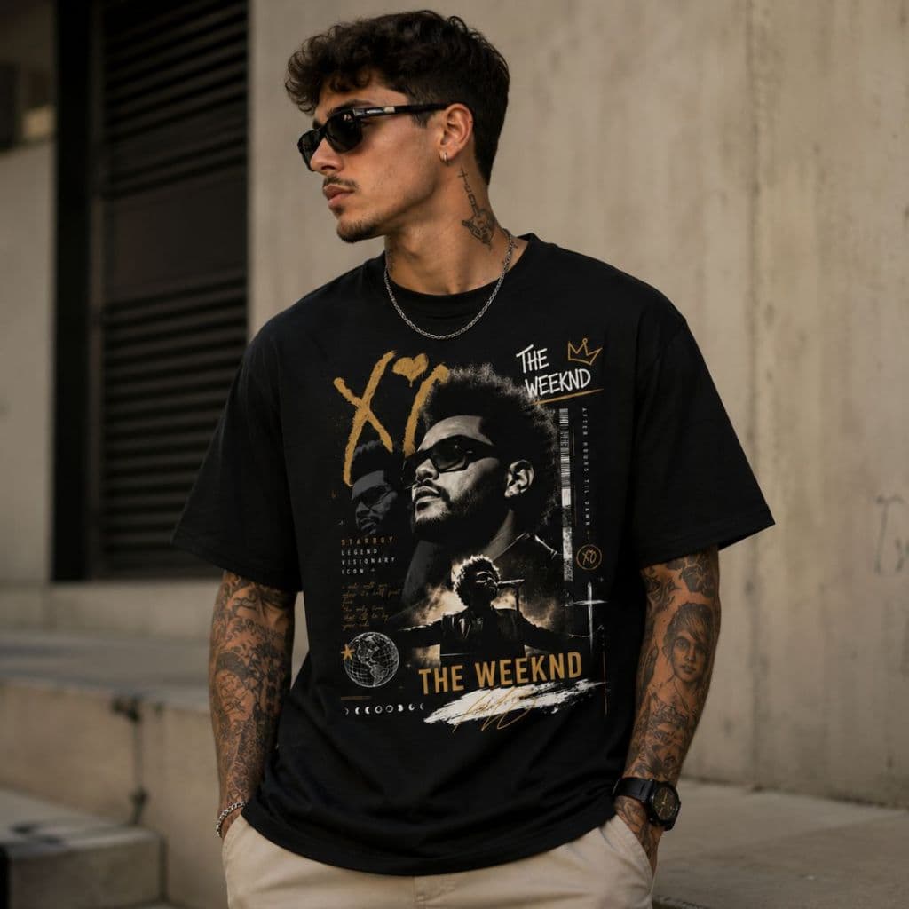 Camiseta The Weeknd XO Starboy After Hours Masculina Algodão Estampa Premium Streetwear Unissex