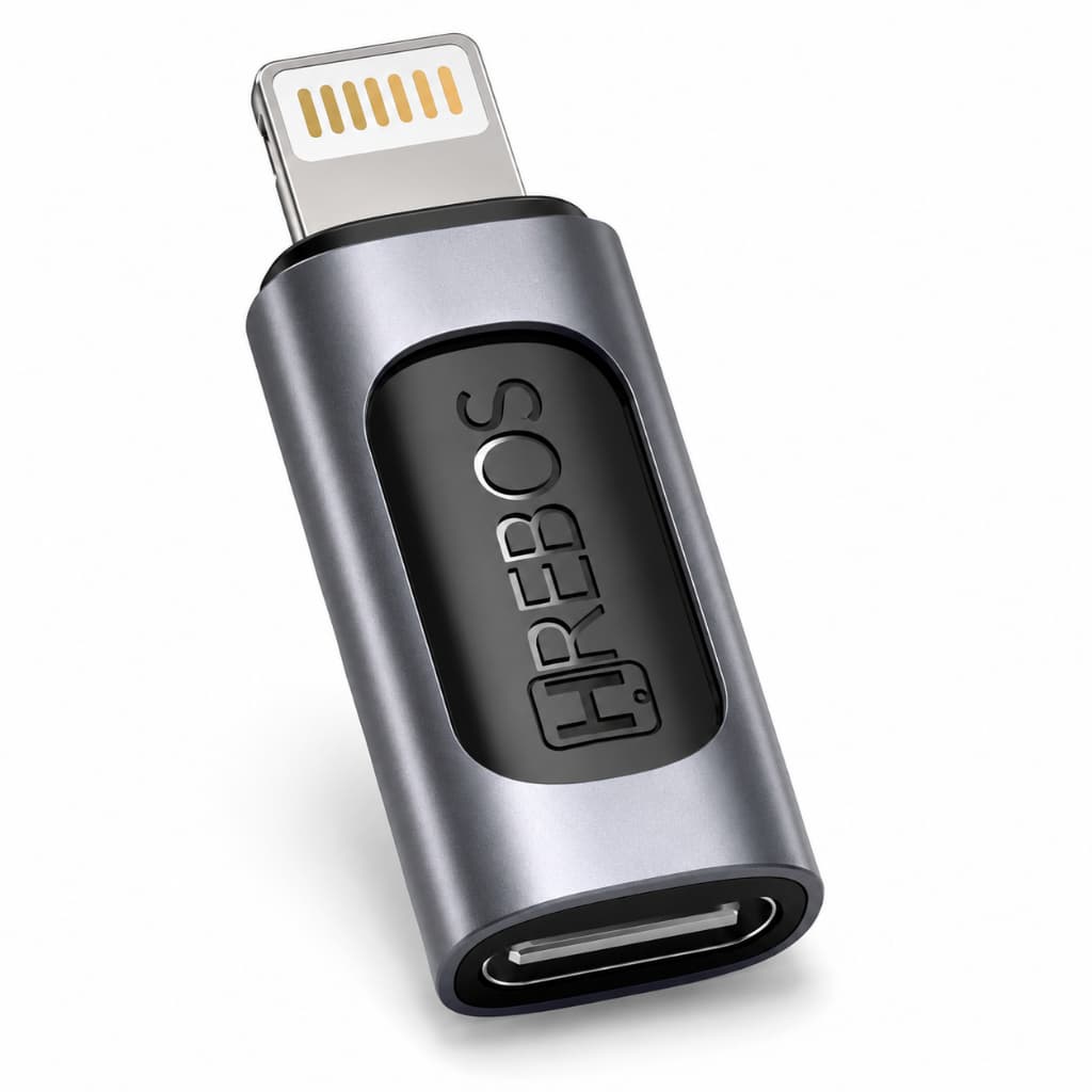 Adaptador Tipo C Femea para Lightning Hrebos KronLink OTG Dados Metal Original AD-707I