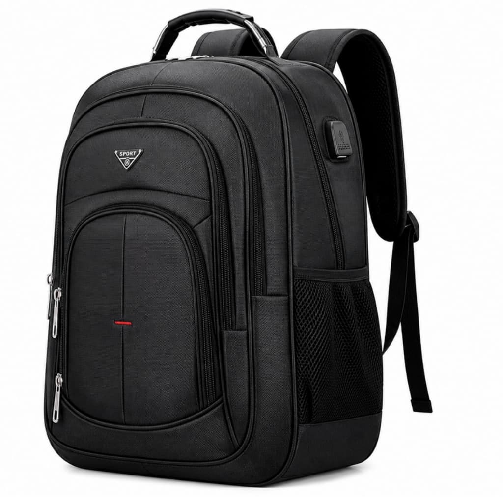 Mochila Revara Notebook USB Impermeável Bolsa Escolar Executiva Grande 35L Cabo de Aço Reforçada Porta Fone CompartimenT