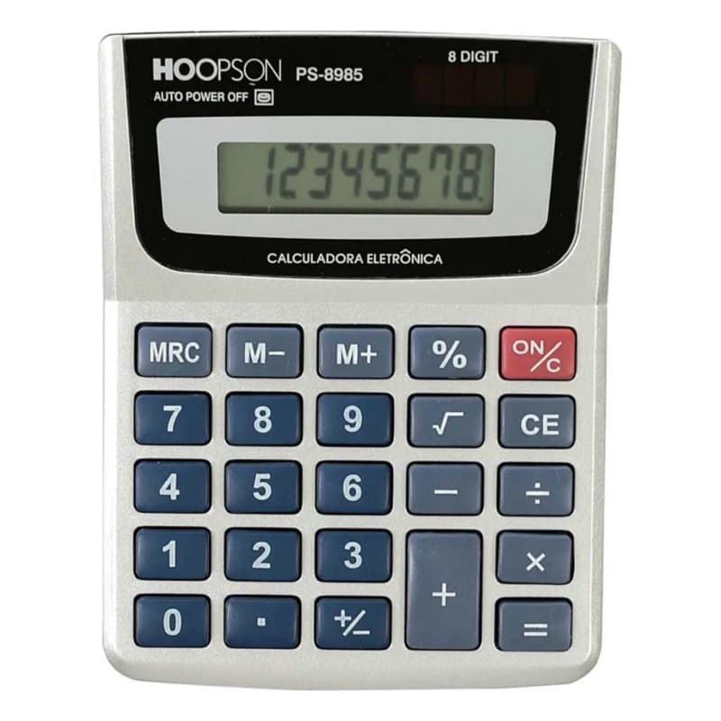 Calculadora de Mesa Hoopson PS-8985 com 8 Dígitos