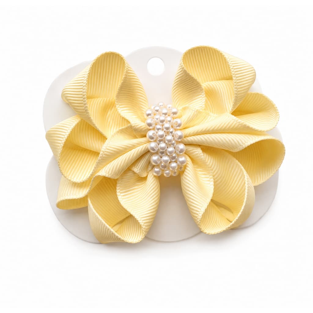 Laço de cabelo infantil/Laço bordado/Laço para cabelo/Laço batizado/Laço branco para Cabelo