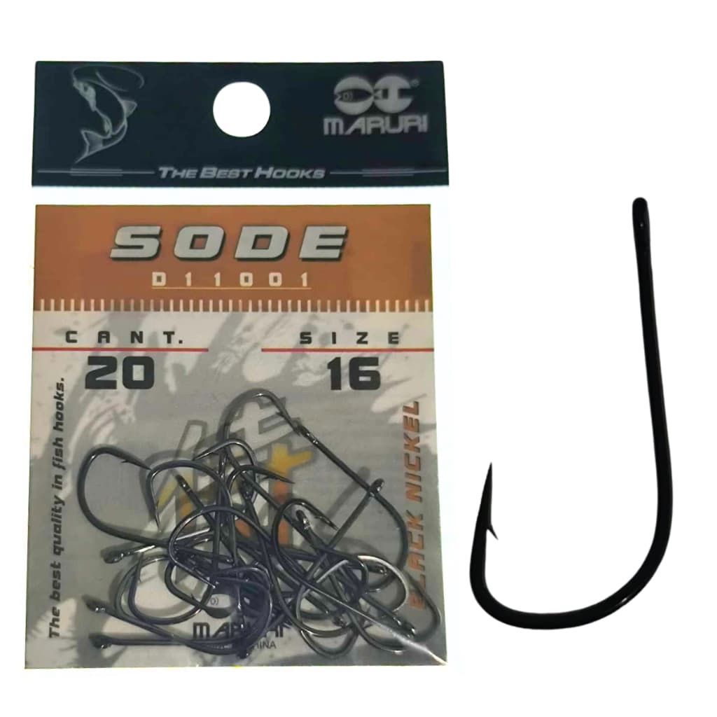 anzol de pesca maruri sode black N 16 com 20 unidades