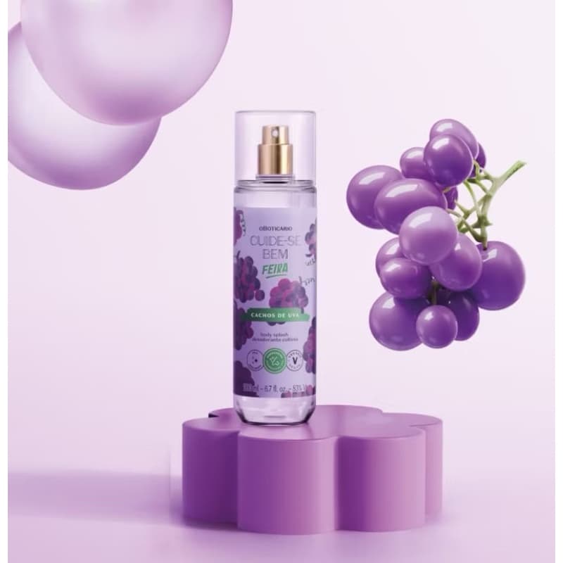 Body Splash Desodorante Colônia Cuide-se Bem Feira Cachos de Uva 200ml