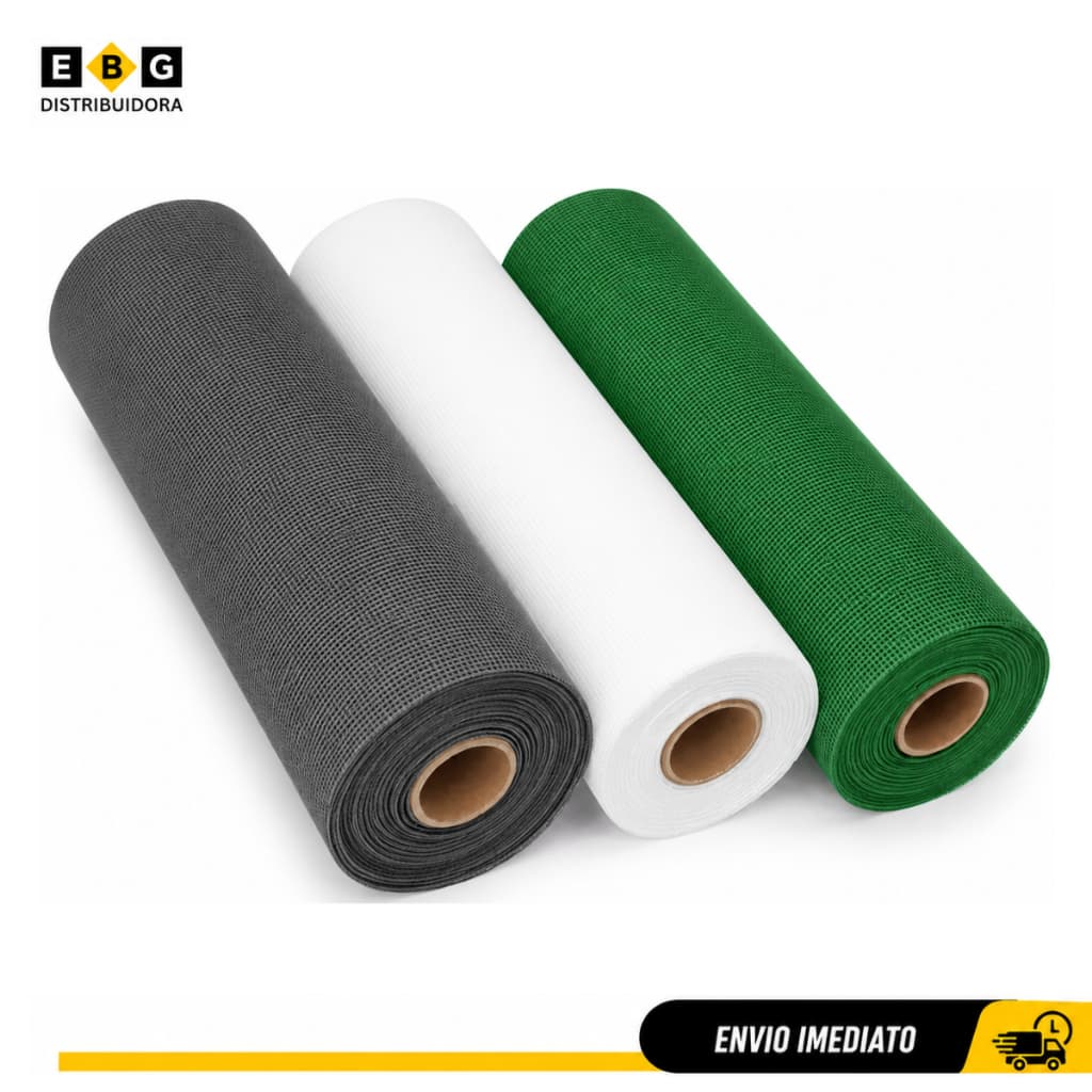 Tela Mosquiteira Nylon 1,00 Ou 1,20 Altura Resistente Verde Branca Cinza - 50 Metros