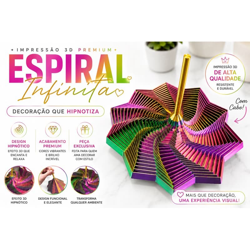 Estrela Sensorial Infinita 3D | Decoração Interativa Antiestresse Premium