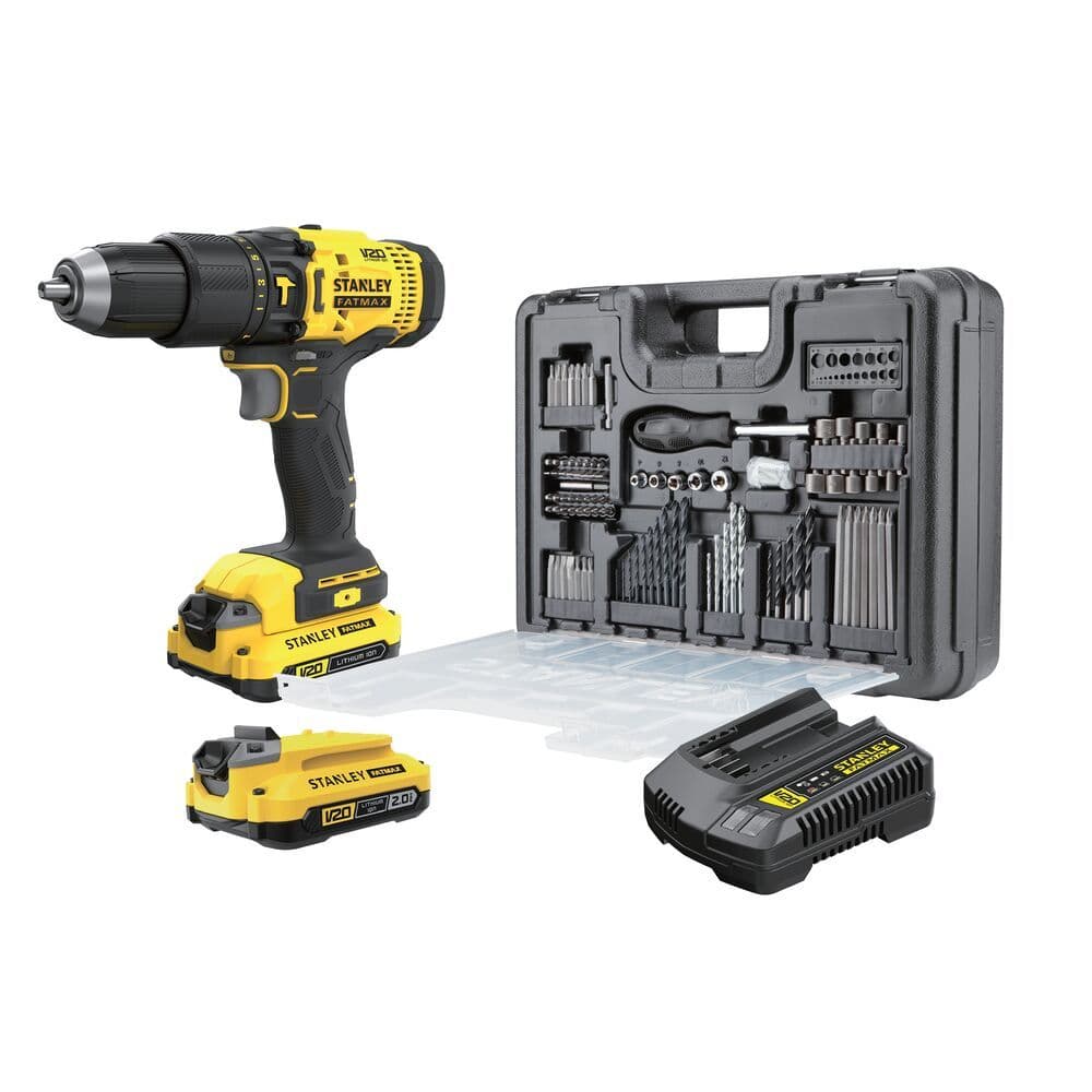 Parafusadeira e Furadeira Impacto STANLEY SCD712D2KA 13mm 20V Com 2 Velocidades 110V