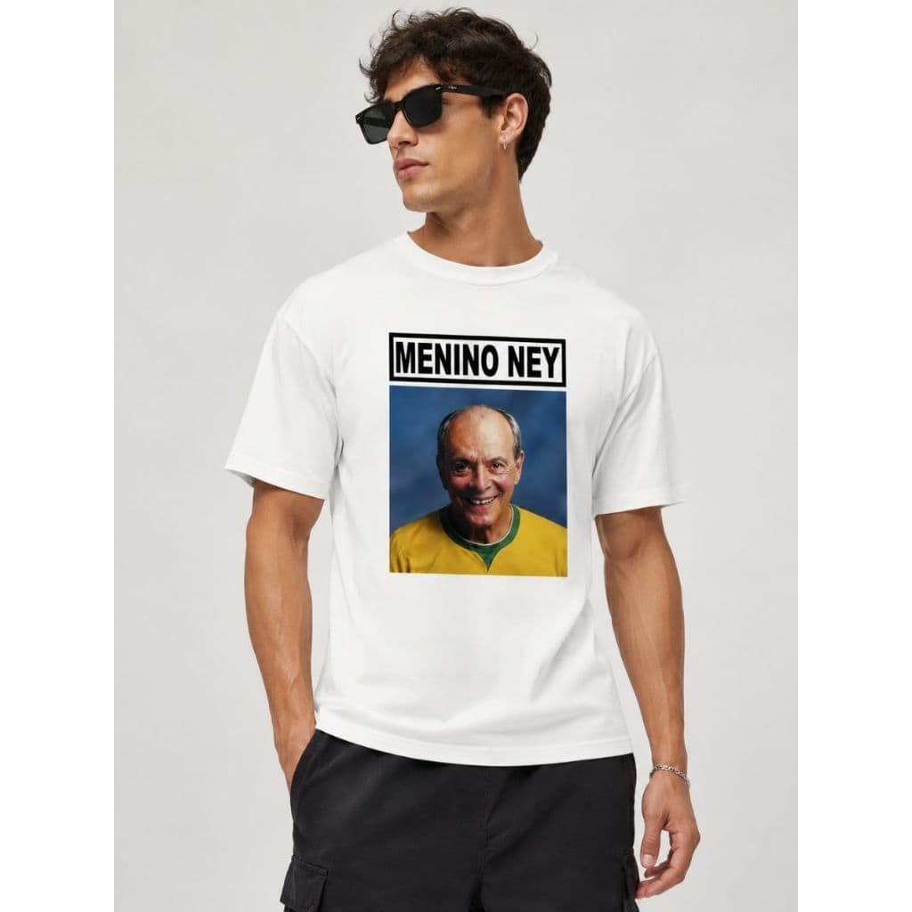 Camiseta Básica Menino Ney Matogrosso Meme Estampada 100% Algodão