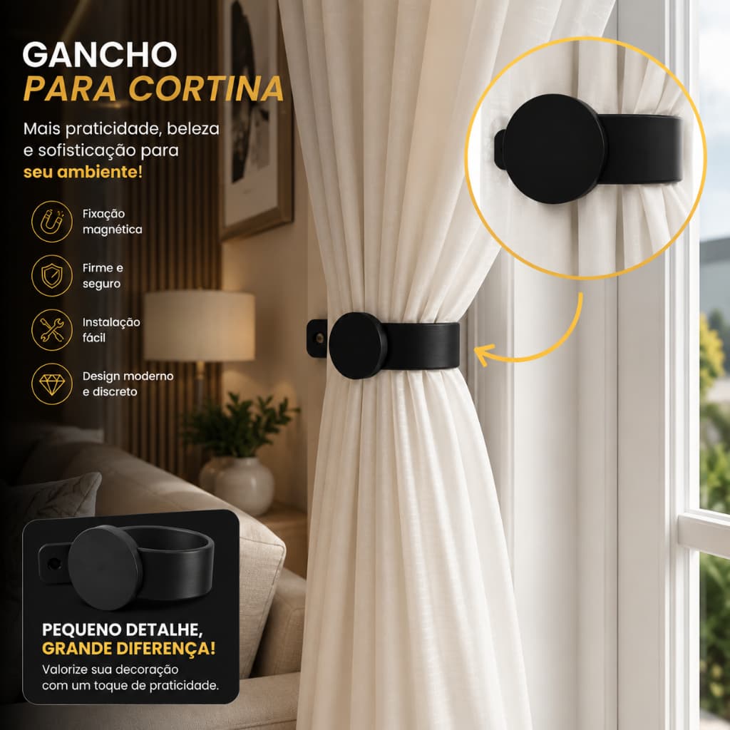 Prendedor para Cortina Gancho – Prático, Moderno e Design Elegante