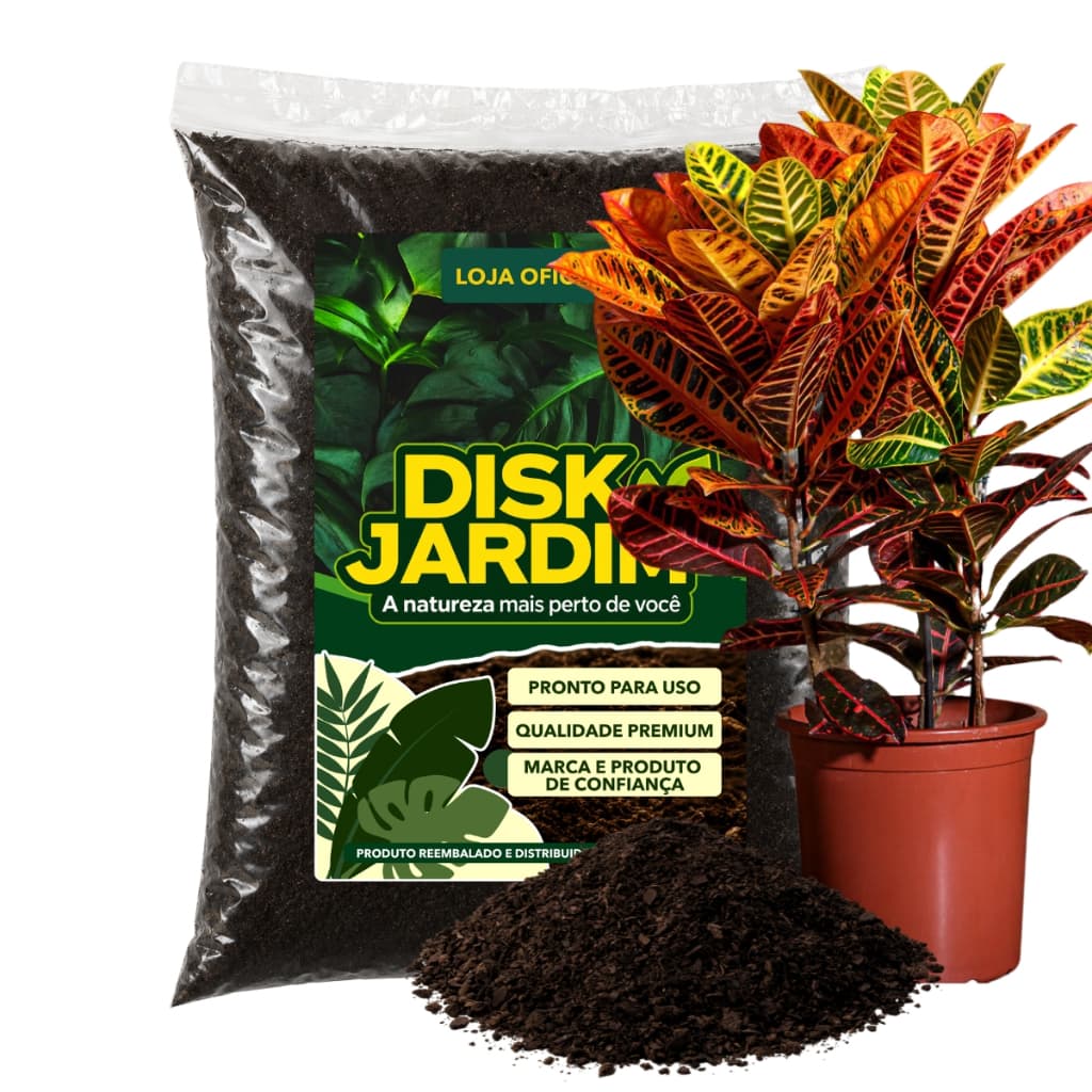 Terra Vegetal Adubada para Croton Pronto Para Uso Jardim 2kg/5kg/10kg/20kg