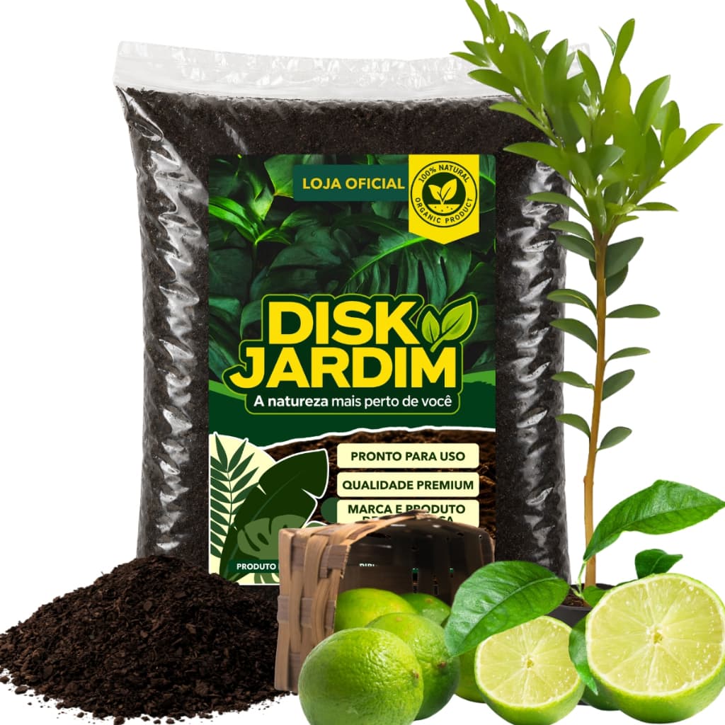 Terra Vegetal Adubada para Limão Pronto Para Uso Jardim 2kg/5kg/10kg/20kg