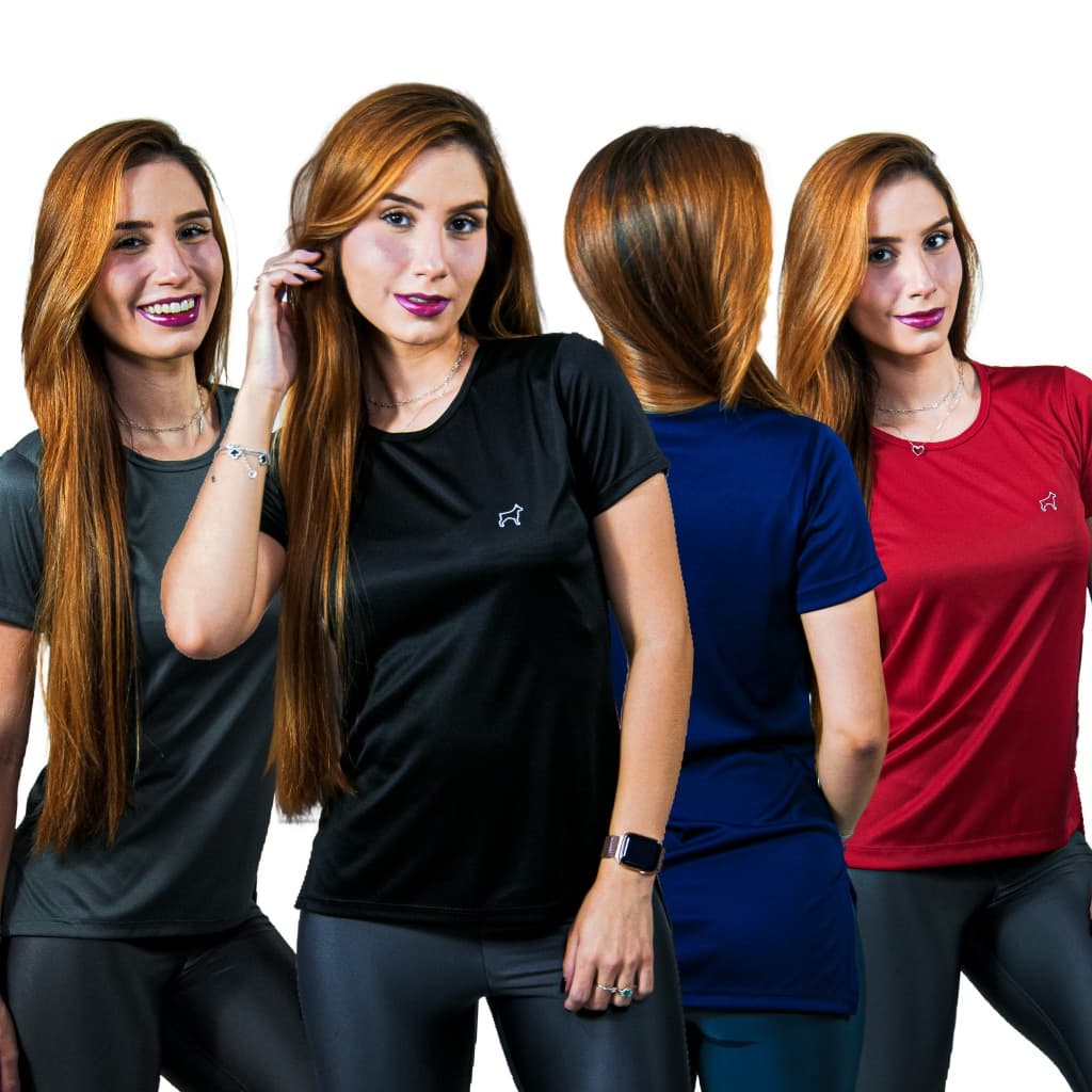 Kit 4 Camiseta Tapa Bumbum Feminina Treino Academia Esportes Parvori