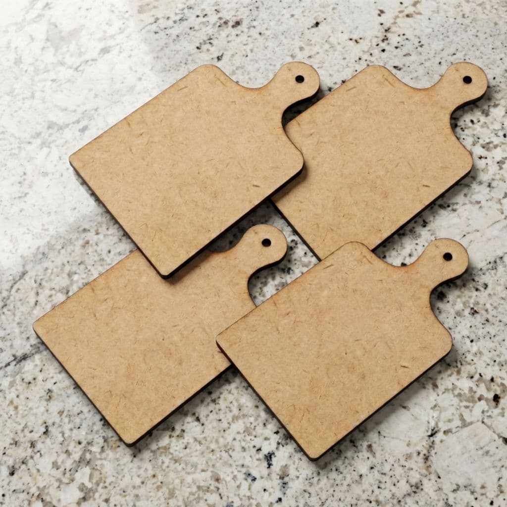 Kit 20 plaquinha Mini Tábua Carne 20 cm mdf 3mm Artesanato Chá Cozinha Bar Lembrancinha Decoração