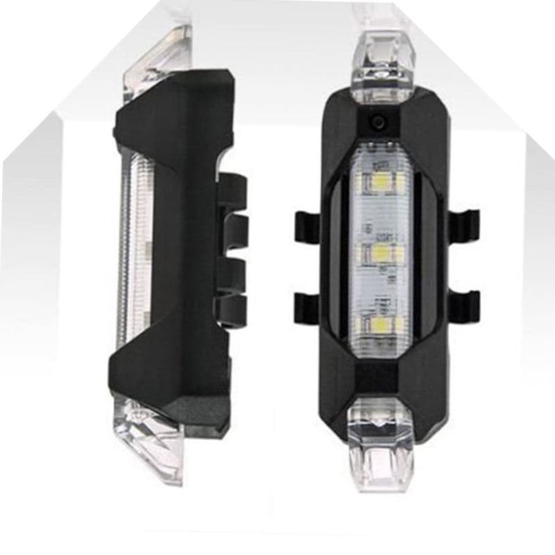 Pisca Bike Sinalizador Segurança Led Luz Branca Traseira Led Recarregável