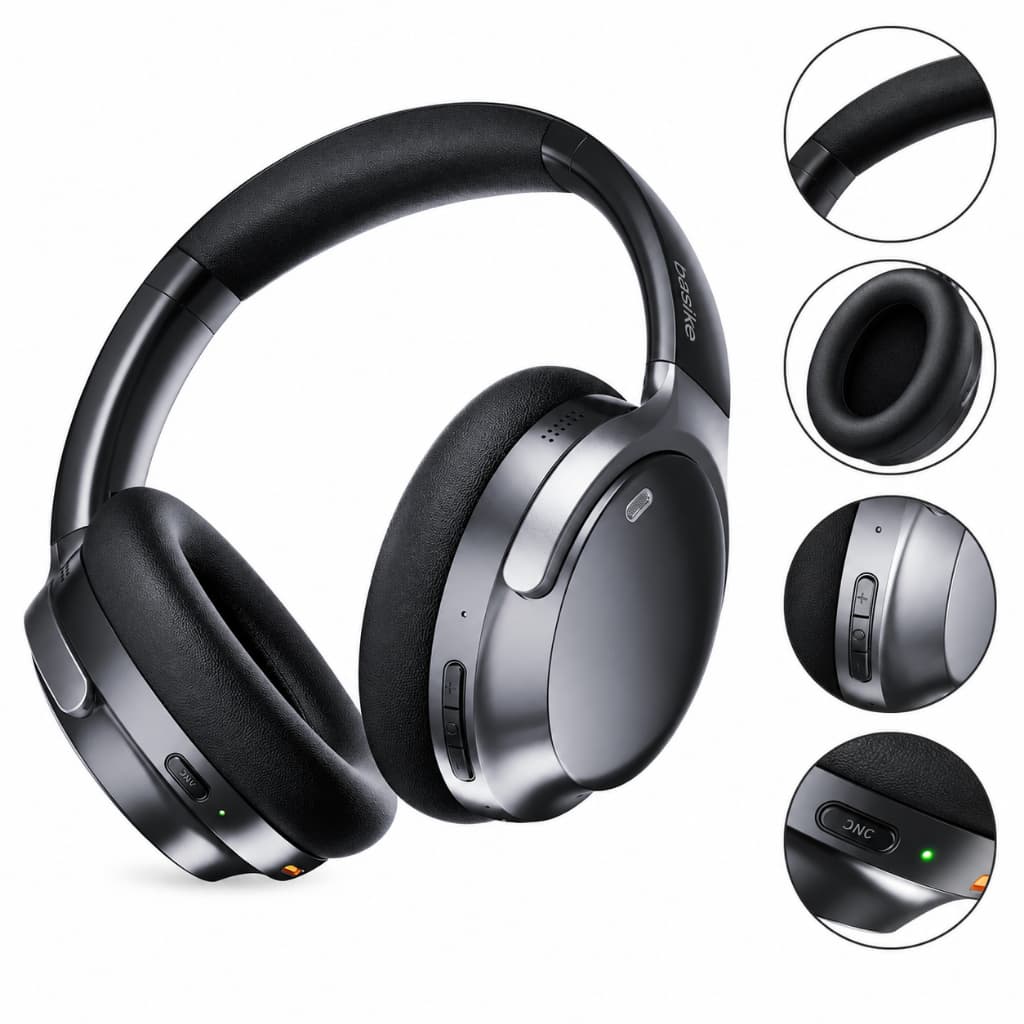 Fone de Ouvido Bluetooth Som Imersivo com Cancelamento de Ruído Original Basike