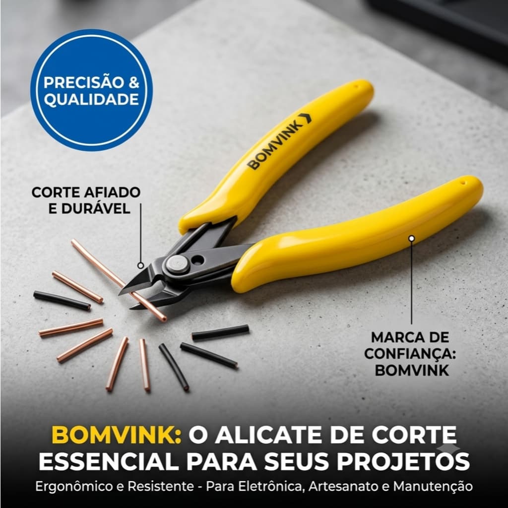 Alicate de Corte Rente e Corte Diagonal 5" Polegadas | Ideal para Eletrônicos, Artesanato e Reparos