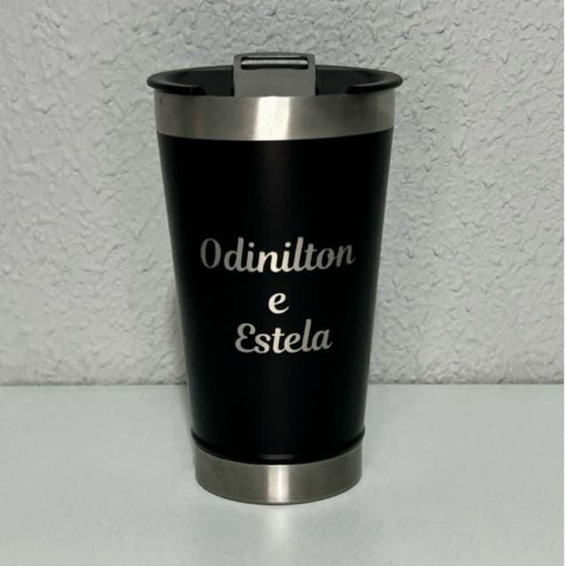 KIT 14 COPOS TÉRMICO 473ml INOX PERSONALIZADO NOME LOGO/DESENHO BEBIDAS PRESENTES EVENTOS
