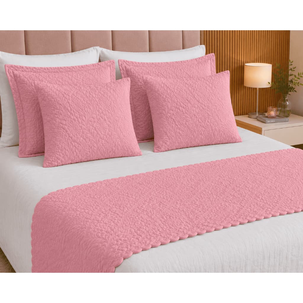 Kit Peseira para Cama Queen 5 Peças Matelada Decorativa e Confortável