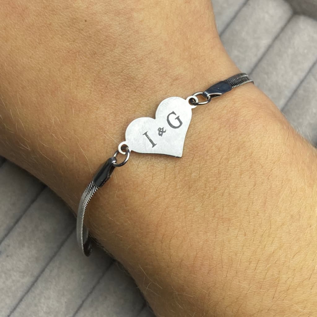 Pulseira Feminina Aço Personalizado Foto Frase Nome Gravação a Laser Presente Namorada Mãe Casal