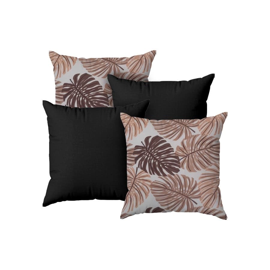 Capas Para Almofadas Decoração Sofa 45x45 com ziper 04 Peças Sala Quarto