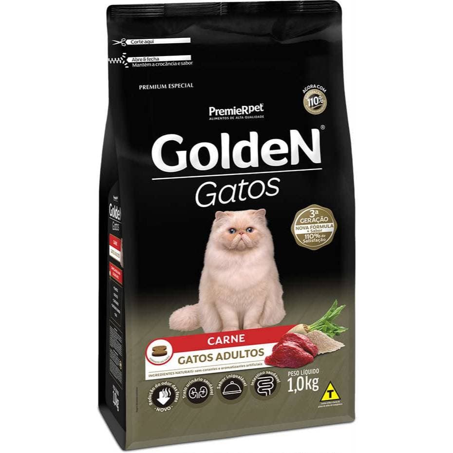 Ração Golden Gatos Adultos 1kg PremieR Pet Alimento Premium para Gatos Adultos