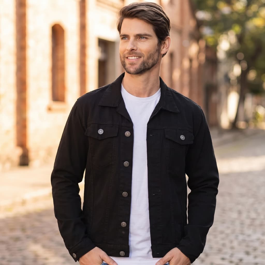 JAQUETA JEANS MASCULINA DM COMERCIO