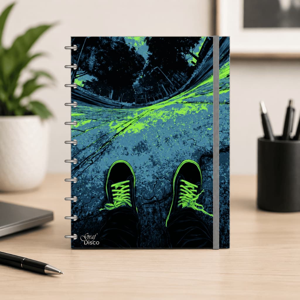 Caderno Graf Disco Inteligente Menino Masculino Tenis 1 Matéria A4