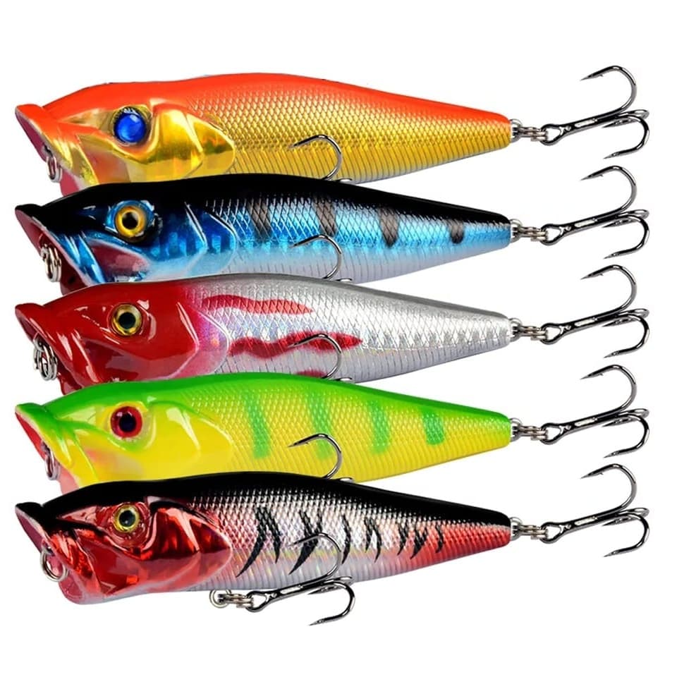 Isca Artificial Superfície Popper Fishing Gear (90SA) Tucunaré, Traíra,Robalo,Dourado, Açu