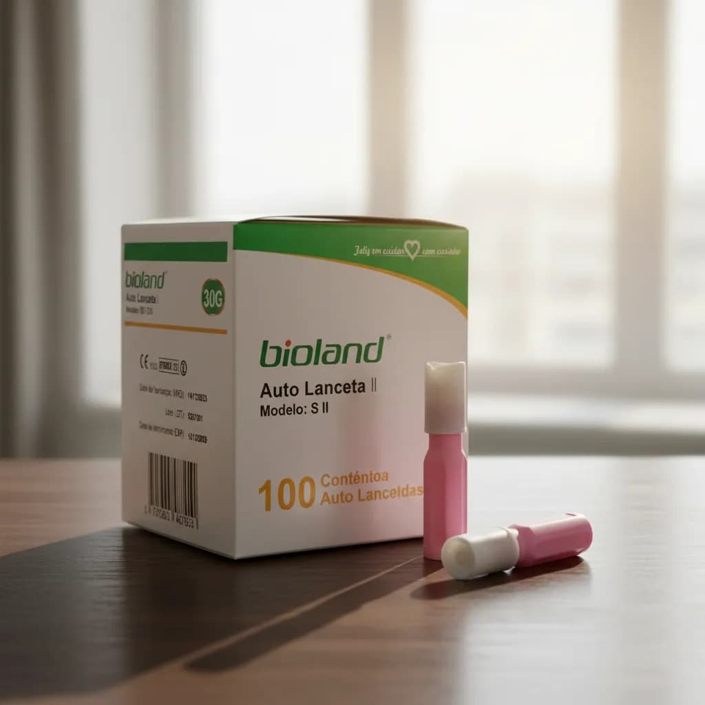 Auto Lanceta Segurança Retrátil 30g Bioland Caixa 100 Unidades