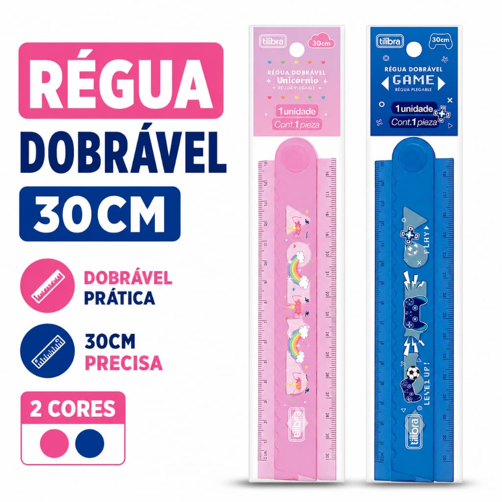 Régua 30cm Dobrável TILIBRA