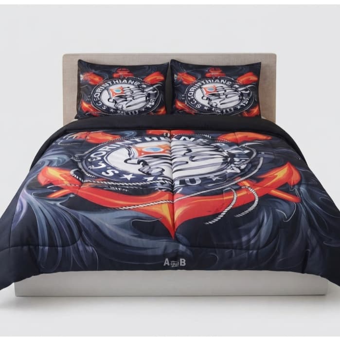 Edredom Time de Futebol Casal Queen – Cobertor Macio Estampado Torcedor