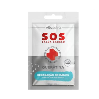Sachê Queratina SOS Salva Cabelo Vita Seiva 50g Reconstrução E Reparação