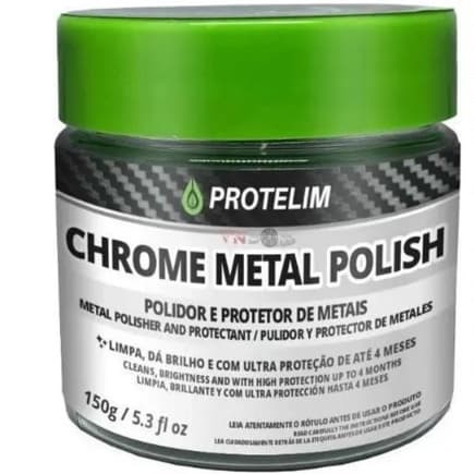 Polidor e Protetor de Metais Chrome Metal Polish da Protelim - 150gr