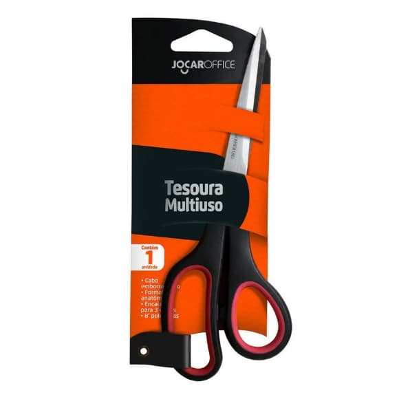 Tesoura de Escritório Preta Jocar Office 8 cm