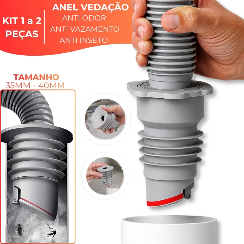 Anel Vedação Anti Odor em Silicone Tubo Esgoto Cozinha Máquina Lavar Roupa Pia Plugue Drenagem Piso Acessórios Banheiro
