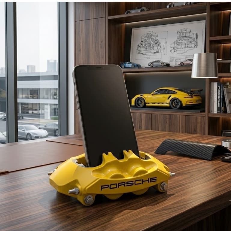 Suporte para Celular Mesa Estilo Pinça de Freio Esportiva PLA Premium