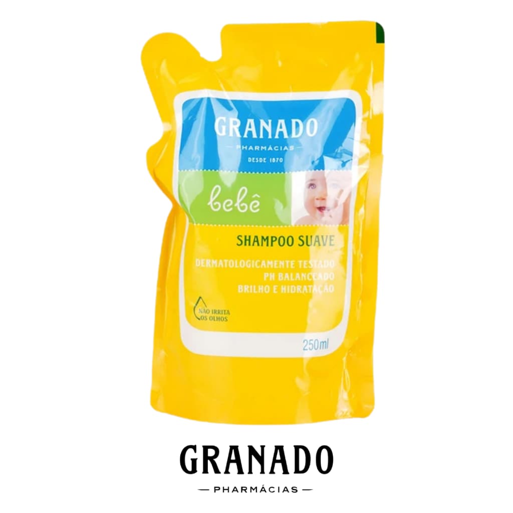 Refil Shampoo Suave Granado Bebê Glicerina Tradicional 250ml