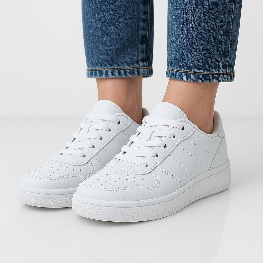TENIS BRANCO FEMININO  TENIS CASUAL BRANCO