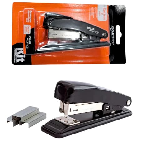 GRAMPEADOR 11,5CM CAPACIDADE 25 FOLHAS + 1.000 GRAMPOS DE BRINDE