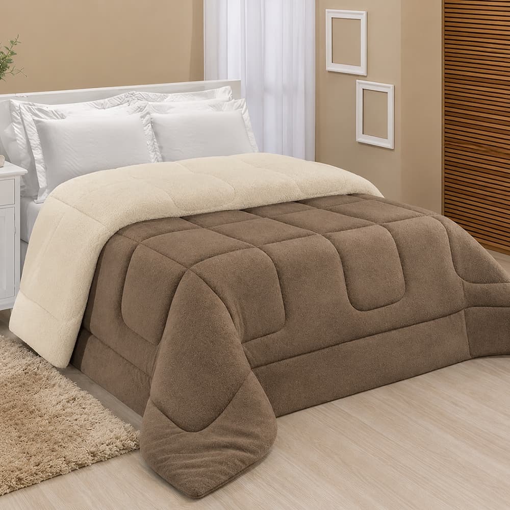 Coberdrom Queen Dupla Face Sherpa + Soft Super Quente