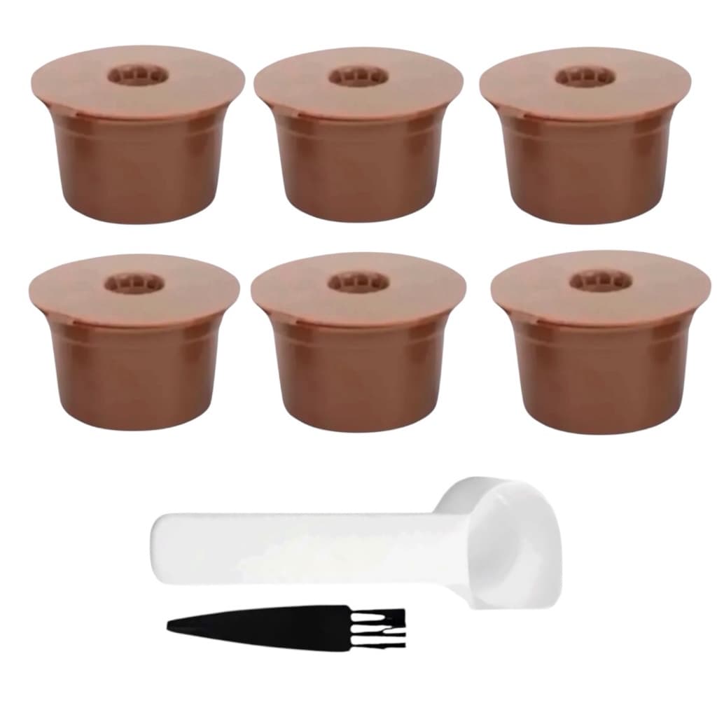 Kit 6 Cápsulas Reutilizáveis Tamper Compatível Três Corações Café Cafeteira