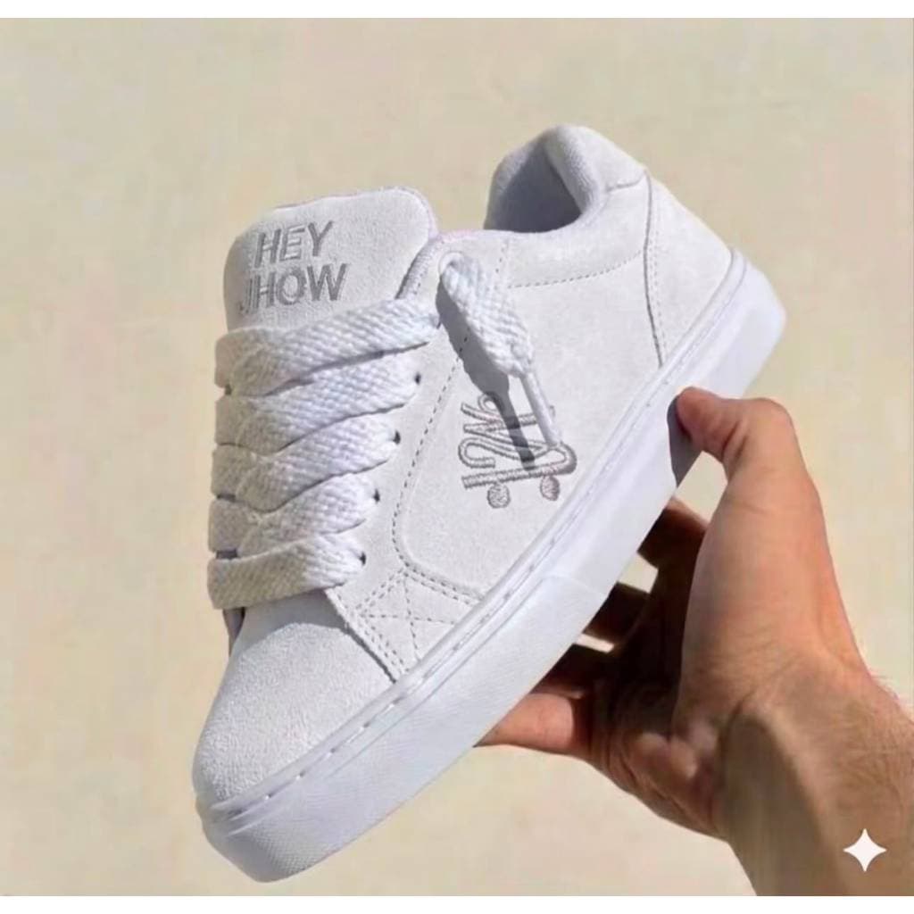 Tênis HEY JHOW Skate Casual Streetwear Masculino Feminino Premium + 2 Cadarços Inclusos