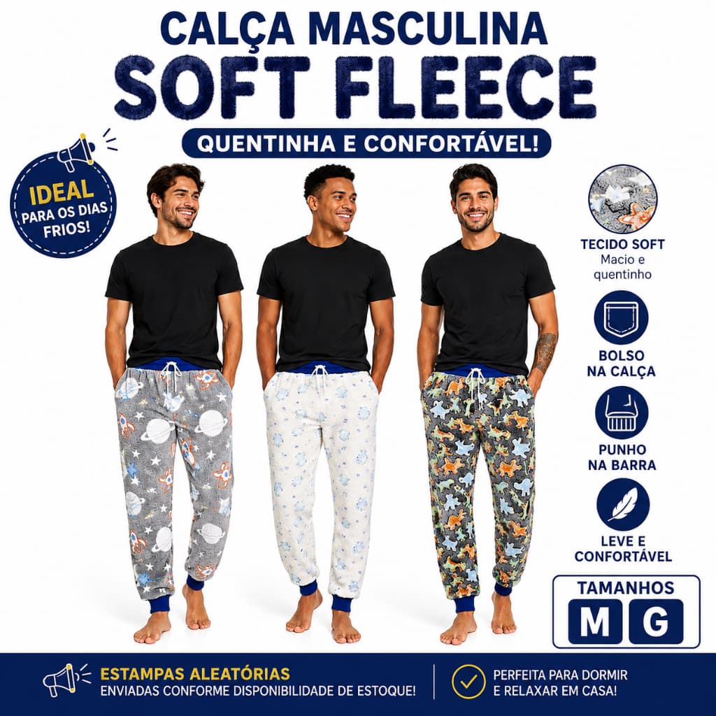 Blusa Avulsa e Calça Avulsa Fleece Peluciado Infantil Juvenil Masculino Quentinho Inverno