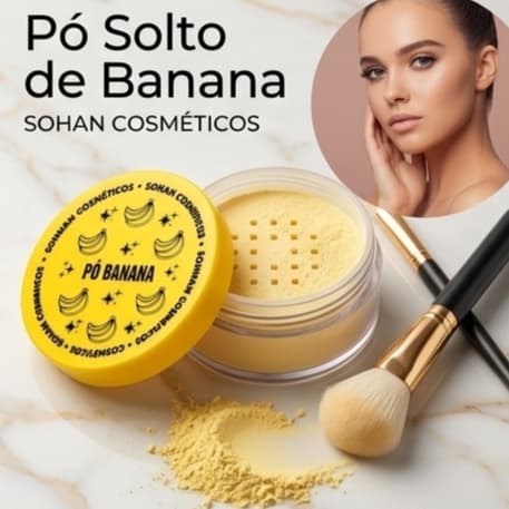 Pó Solto Banana Soham Matte Controle da Oleosidade Translúcido 15g